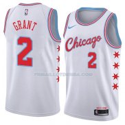 Maillot Chicago Bulls Jerian Grant Ciudad 2018 Blanc