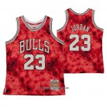Maillot Chicago Bulls Michael Jordan No 23 Galaxy Rouge