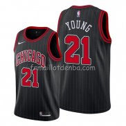 Maillot Chicago Bulls Thaddeus Young Statement Edition Noir