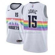 Maillot Denver Nuggets Nikola Jokic Ciudad 2018-19 Blanc