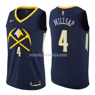 Maillot Denver Nuggets Paul Millsap Ciudad 2017-18 4 Azul