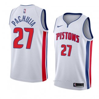 Maillot Detroit Pistons Zaza Pachulia Association 2018 Blanc