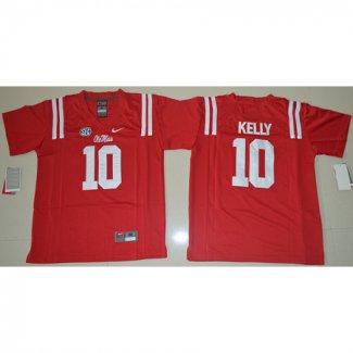 Enfants Maillot Basket NCAA Chad Kelly 10 Rouge