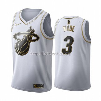 Maillot Golden Edition Miami Heat Dwyane Wade Blanc