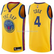 Maillot Golden State Warriors Quinn Cook Ciudad 2017-18 4 Oroo
