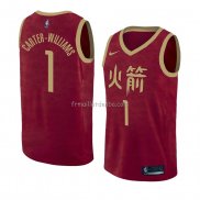 Maillot Houston Rockets Michael Carter Williams Ville 2018-19 Rouge