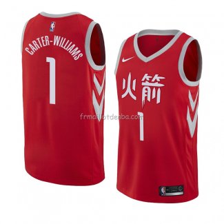 Maillot Houston Rockets Michael Carter Williams Ville 2018 Rouge