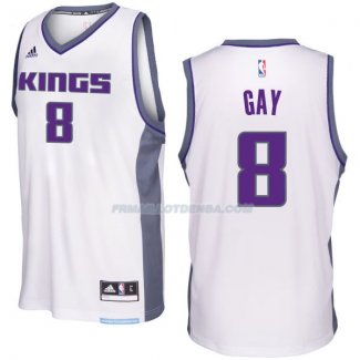 Maillot Basket Sacramento Kings 2017-18 Gay 8 Blanco