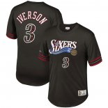 Maillot Manche Courte Philadelphia 76ers Allen Iverson NO 3 Noir2