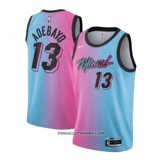 Maillot Miami Heat Bam Adebayo Ville 2020-21 Bleu Rosa