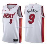 Maillot Miami Heat Kelly Olynyk Association 2017-18 9 Blancoo