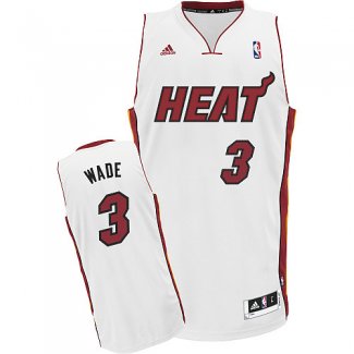 Maillot Basket Miami Heats Wade 3 Blanc