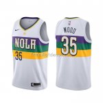 Maillot New Orleans Pelicans Christian Wood Ville Blanc