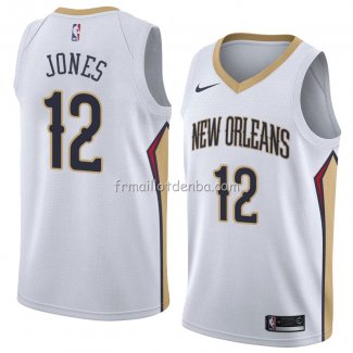 Maillot New Orleans Pelicans Jalen Jones Association 2018 Blanc