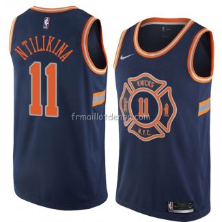 Maillot New York Knicks Frank Ntilikina Ville 2018 Bleu