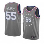 Maillot Philadelphia 76ers Greg Monroe Ville 2018-19 Gris