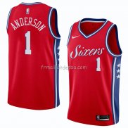 Maillot Philadelphia 76ers Justin Anderson Statement 2018 Rouge