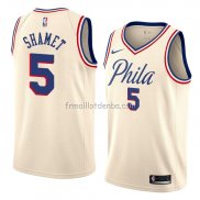 Maillot Philadelphia 76ers Landry Shamet Ville 2018 Crema