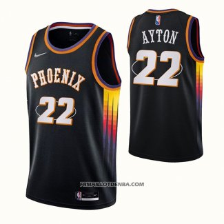 Maillot Phoenix Suns Deandre Ayton NO 22 75th Anniversary 2022 Noir