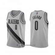 Maillot Portland Trail Blazers Damian Lillard Earned 2020-21 Gris