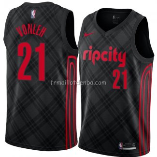 Maillot Portland Trail Blazers Noah Vonleh Ville 2018 Noir