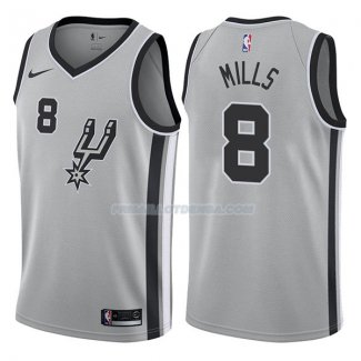Maillot San Antonio Spurs Patty Mills Statehombret 2017-18 8 Gris
