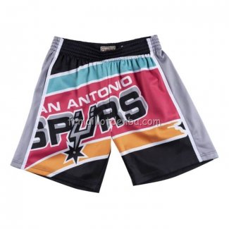 Short San Antonio Spurs Mitchell & Ness Big Face Noir