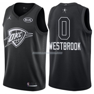 Maillot All Star 2018 Oklahoma City Thunder Russell Westbrook 0 Noir