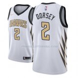 Maillot Atlanta Hawks Tyler Dorsey Ciudad 2018-19 Blanc