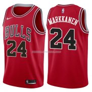 Maillot Basket Authentique Chicago Bulls Markkanen 2017-18 24 Rouge