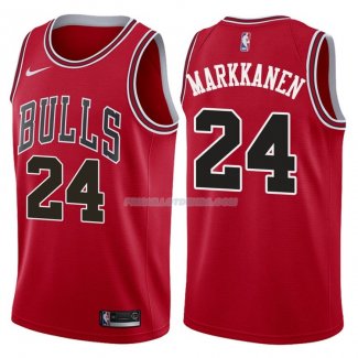 Maillot Basket Authentique Chicago Bulls Markkanen 2017-18 24 Rouge