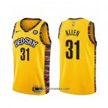 Maillot Brooklyn Nets Jarrett Allen Ville 2020-21 Jaune