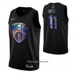 Maillot Brooklyn Nets Kyrie Irving Iridescent Logo Noir