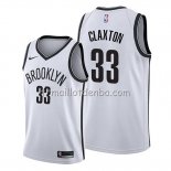 Maillot Brooklyn Nets Nicolas Claxton Association 2019-20 Blanc