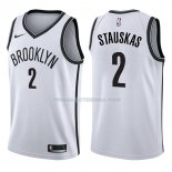 Maillot Brooklyn Nets Nik Stauskas Association 2017-18 2 Blancoo