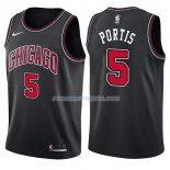 Maillot Chicago Bulls Bobby Portis Statehombret 2017-18 5 Negro