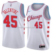 Maillot Chicago Bulls Denzel Valentine Ville 2018 Blanc