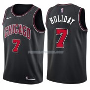 Maillot Chicago Bulls Justin Holiday Statehombret 2017-18 7 Negro