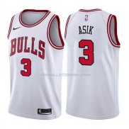 Maillot Chicago Bulls Omer Asik Association 2017-18 3 Blancoo