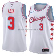 Maillot Chicago Bulls Omer Asik Ville 2018 Blanc