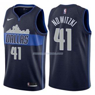 Maillot Dallas Mavericks Dirk Nowitzki Statement 2017-18 41 Bleu