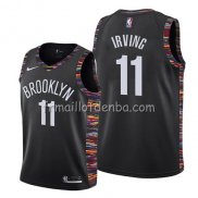 Maillot Enfant Brooklyn Nets Kyrie Irving Ciudad 2019-20 Noir