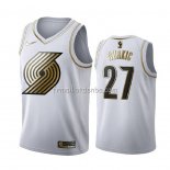 Maillot Golden Edition Portland Trail Blazers Jusuf Nurkic Blanc