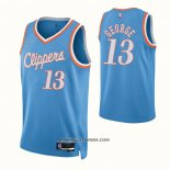 Maillot Los Angeles Clippers Paul George NO 13 Ville 2021-22 Bleu