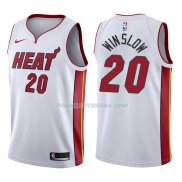 Maillot Miami Heat Justise Winslow Association 2017-18 20 Blancoo