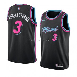 Maillot Miami Heat Onelastoance Ville 2018-19 Noir