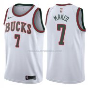 Maillot Milwaukee Bucks Thon Maker Return To The Mecca Classic 2017-18 7 Blancoo