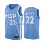 Maillot Minnesota Timberwolves Andrew Wiggins Ville Edition Bleu