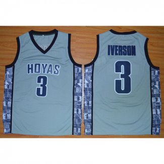 Maillot Basket NCAA Allen Iverson 3 Gris