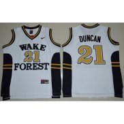 Maillot Basket NCAA Tim Duncan 21 Blanc